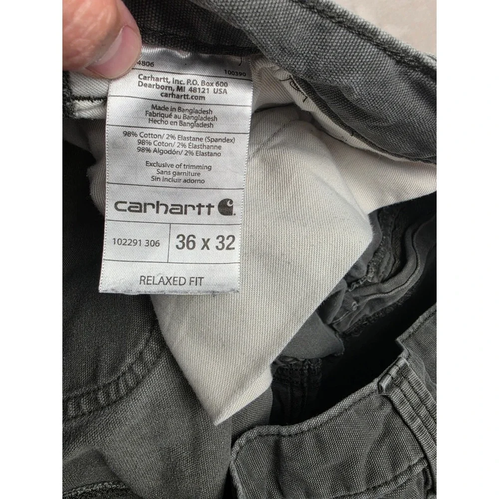 Carhartt Relaxed Canvas Work Pants Mens 36x32 Fit 35x31 Rugged Flex Carpenter